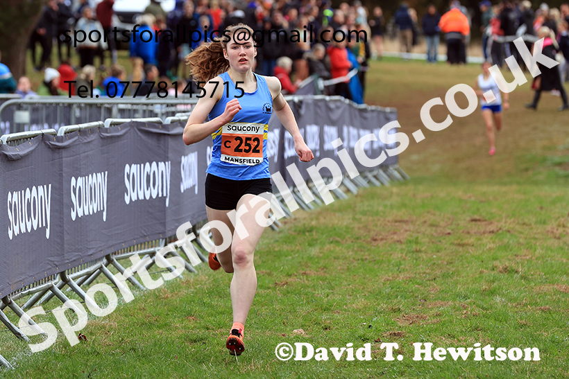Junior Womens 2024 National Cross Country Relays, Berry Hill Park, Mansfield.   Photo: David T. Hewitson/Sports for All Pics